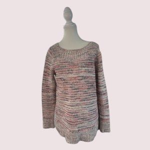LOFT Lou & Grey Marled Pink Knit Sweater